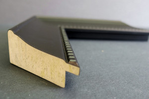 black studded picture frame side