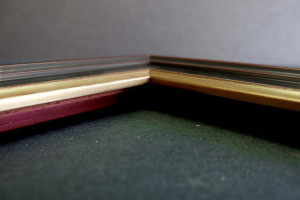 Black Picture Frame with Red Accents inside