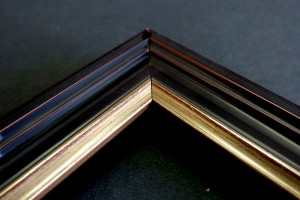 Black Picture Frame with Red Accents looking down